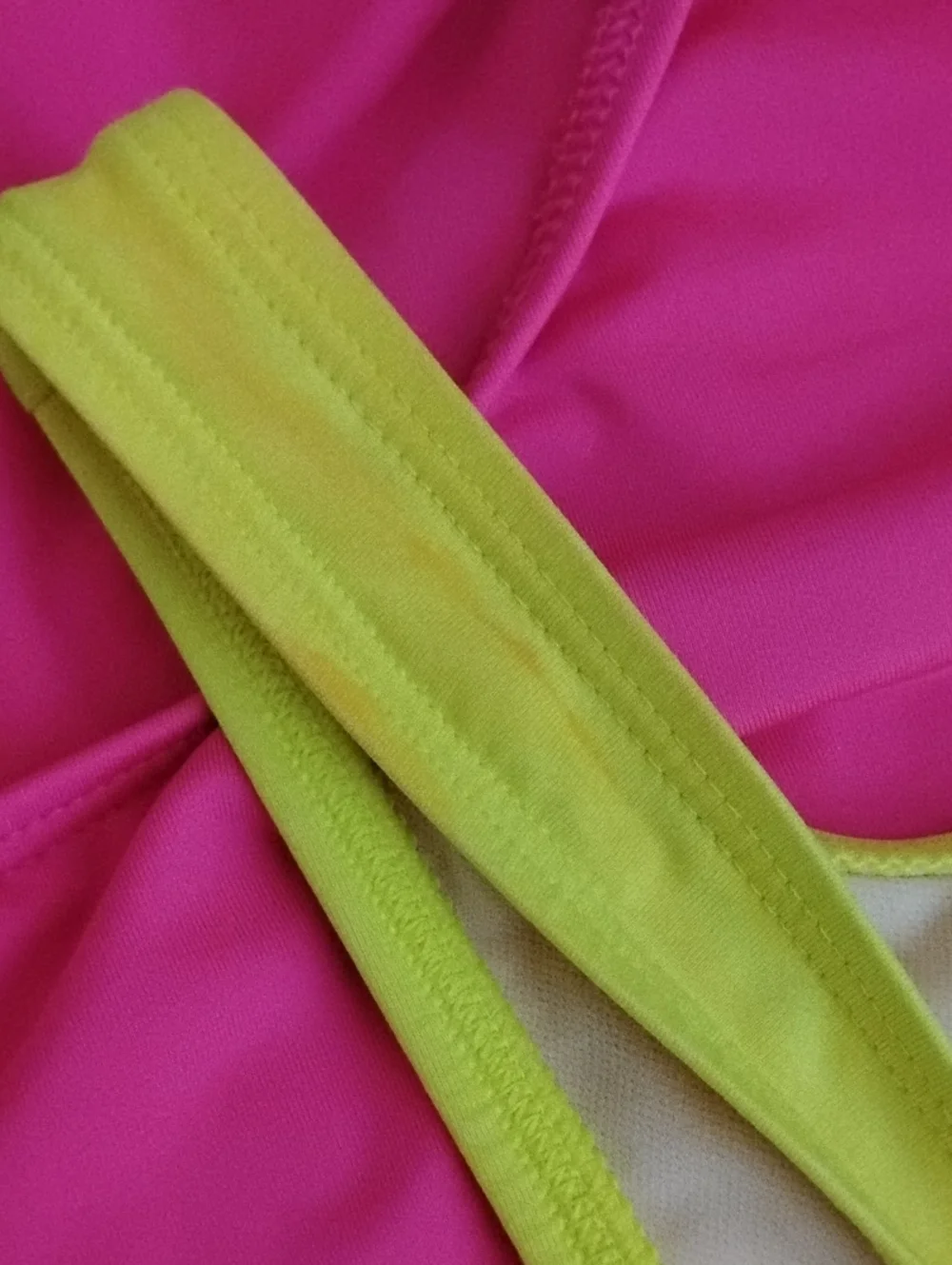 Lands' End Neon Color Blocked One Piece Girl's Swimsuit 14+